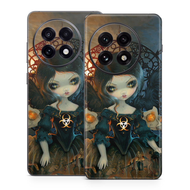 OnePlus 13 Series Skin design of Doll, Head, Illustration, Eye, Cg artwork, Fictional character, Toy, Iris, Art, Mythology, with brown, red, black, orange, blue, yellow colors