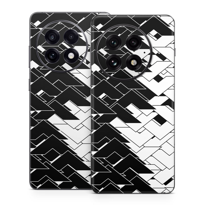 OnePlus 13 Series Skin design of Pattern, Black, Black-and-white, Monochrome, Monochrome photography, Line, Design, Parallel, Font, with black, white colors
