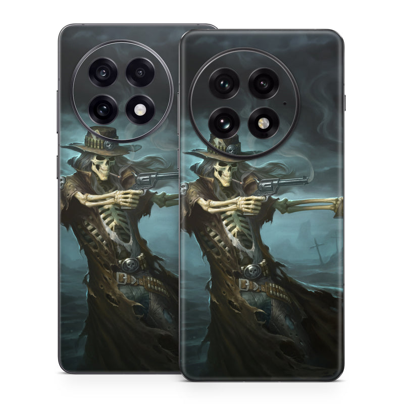 OnePlus 13 Series Skin design of Cg artwork, Action-adventure game, Darkness, Illustration, Games, Adventure game, Pc game, Woman warrior, Digital compositing, Fictional character, with black, white, blue, gray colors