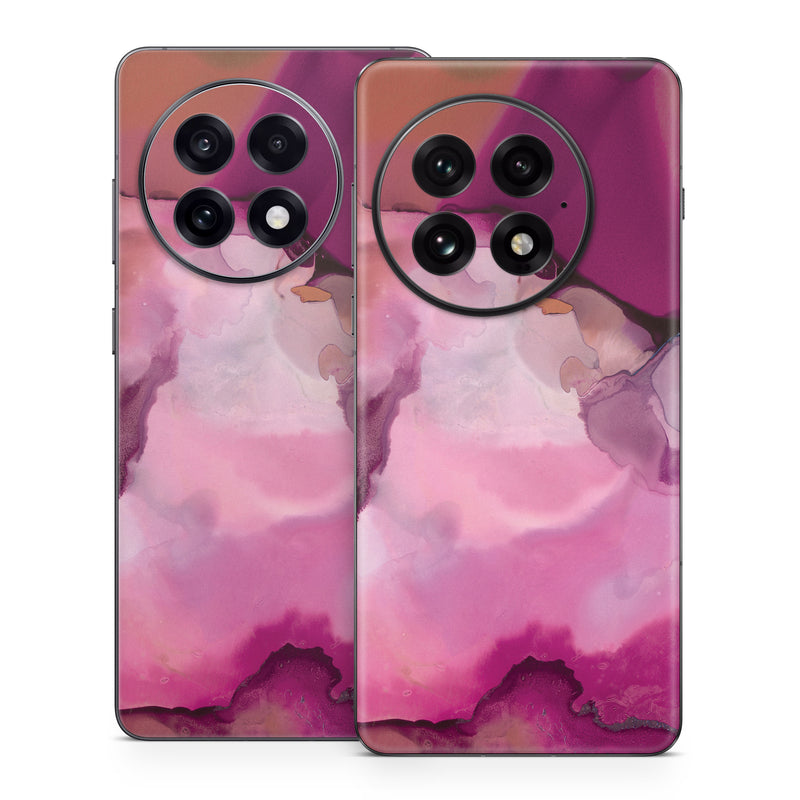 OnePlus 13 Series Skin design of Purple, Pink, Watercolor paint, Magenta, Illustration, Art, with white, red, pink, white colors