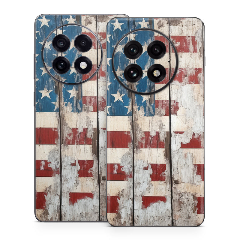 OnePlus 13 Series Skin design of Flag of the united states, World, Rectangle, Textile, Line, Wall, Flag, Symmetry, Tints and shades, Pattern, with red, blue, white, brown, gray, black colors