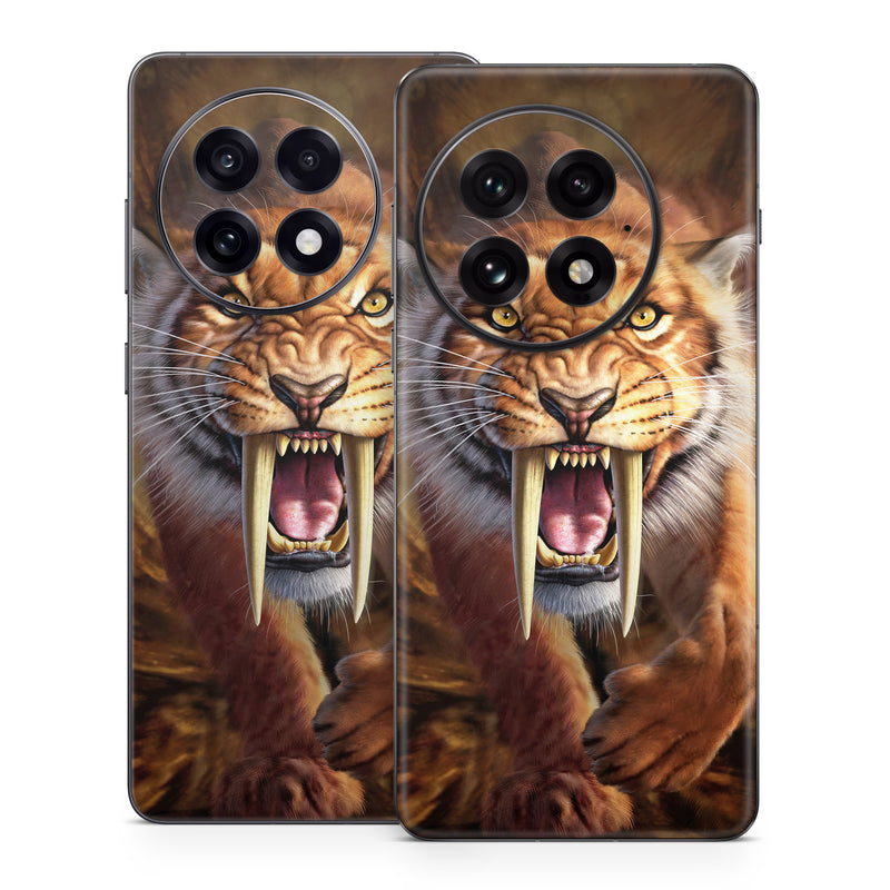 OnePlus 13 Series Skin design of Roar, Felidae, Facial expression, Wildlife, Whiskers, Bengal tiger, Carnivore, Snout, Big cats, Fang, with black, orange, yellow, white colors