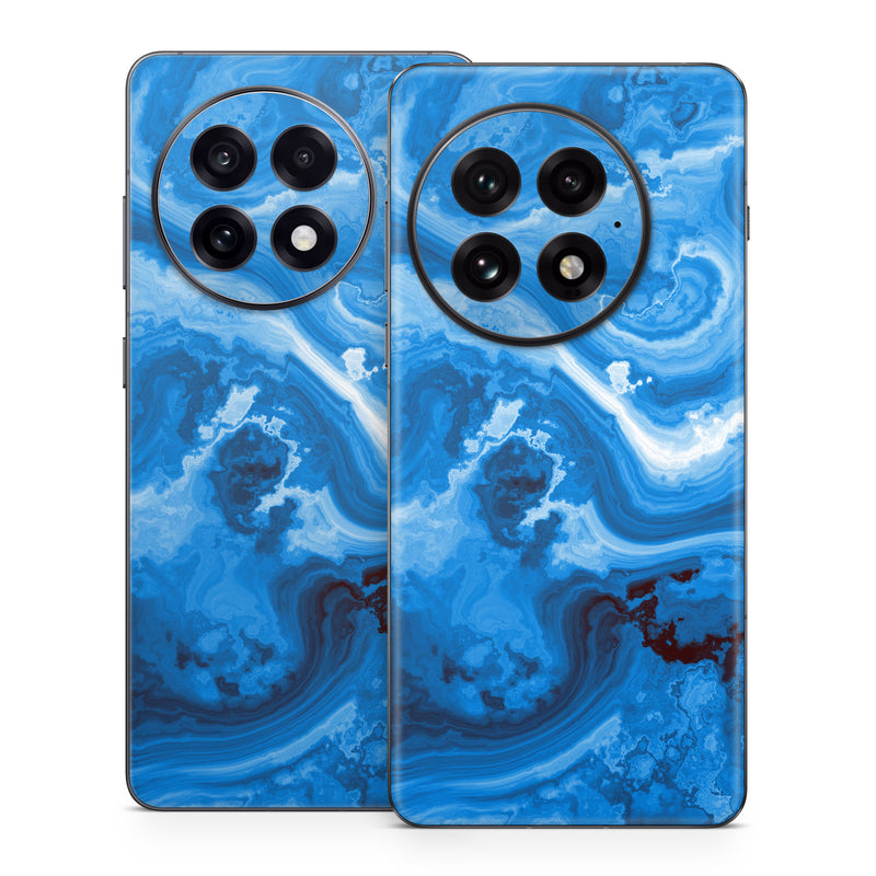 OnePlus 13 Series Skin design of Blue, Water, Aqua, Azure, Turquoise, Pattern, Liquid, Wave, Electric blue, Design, with blue, white, black colors