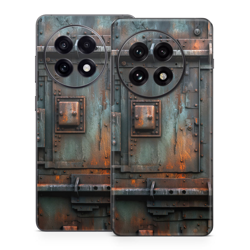 OnePlus 13 Series Skin design of Wood, Train, Wheel, Motor vehicle, Mode of transport, Rolling, Automotive lighting, Rolling stock, freight car, Gas, with black, brown, gray, white, orange colors