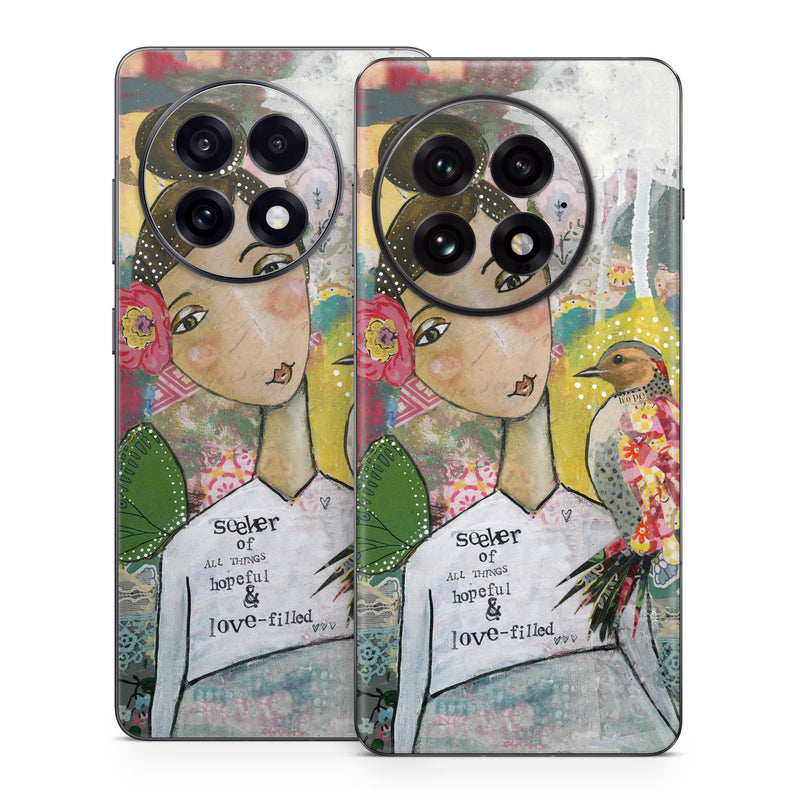 OnePlus 13 Series Skin design of Art, Painting, Illustration, Visual arts, Watercolor paint, Acrylic paint, Flower, Plant, Paint, Modern art, with white, green, pink, red, yellow colors