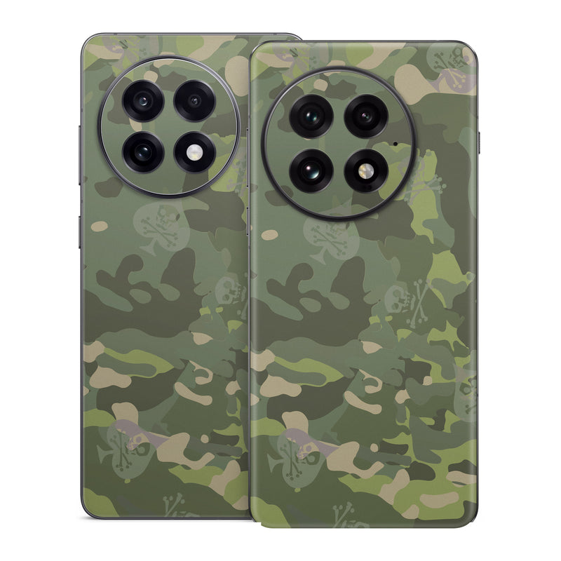 OnePlus 13 Series Skin design of Military camouflage, Pattern, Camouflage, Uniform, Clothing, Green, Design, Leaf, Plant, Illustration, with green, brown colors