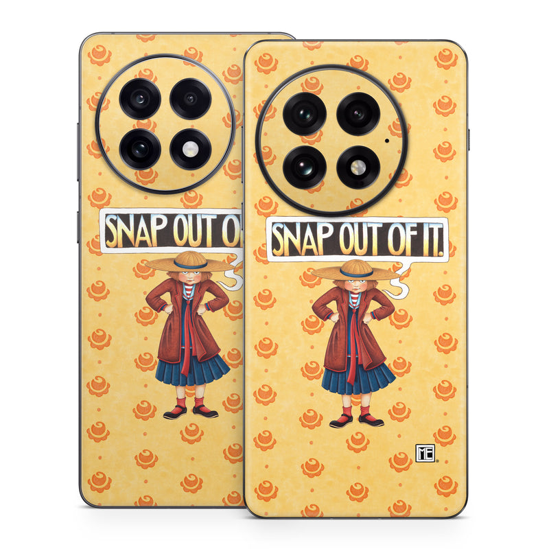 OnePlus 13 Series Skin design of Cartoon, Illustration, Poster, Animated cartoon, Fiction, Anime, Art, Fictional character, Games, with pink, orange, black, red, gray, white colors