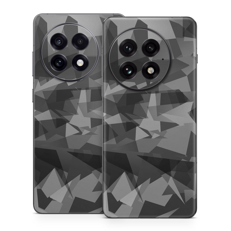 OnePlus 13 Series Skin design of Black, Pattern, Triangle, Black-and-white, Monochrome, Grey, Design, Line, Architecture, Monochrome photography, with black, gray colors