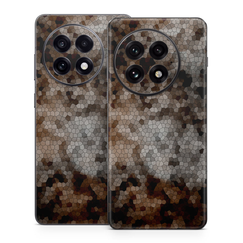 OnePlus 13 Series Skin design of Brown, Design, Soil, Pattern, Rock, Rust, Granite, Metal, with black, white, gray, brown colors