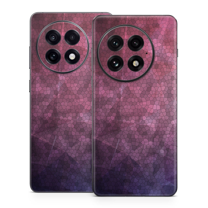 OnePlus 13 Series Skin design of Purple, Sky, Red, Violet, Pink, Pattern, Design, Triangle, Line, Magenta, with black, red, purple, pink, white colors