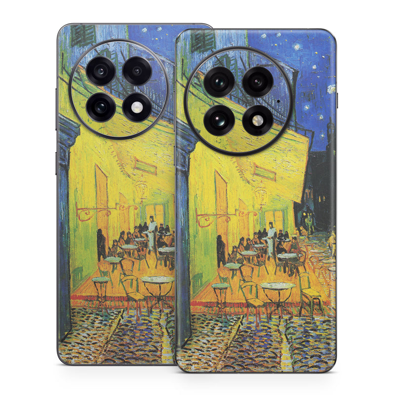 OnePlus 13 Series Skin design of Painting, Art, Yellow, Watercolor paint, Illustration, Modern art, Visual arts, Street, Infrastructure, Tree, with green, black, blue, gray, red colors