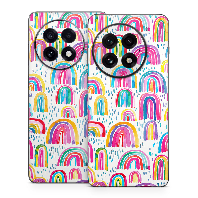 OnePlus 13 Series Skin design of Line, Pattern, Design, with white, orange, yellow, blue, pink, red, green colors