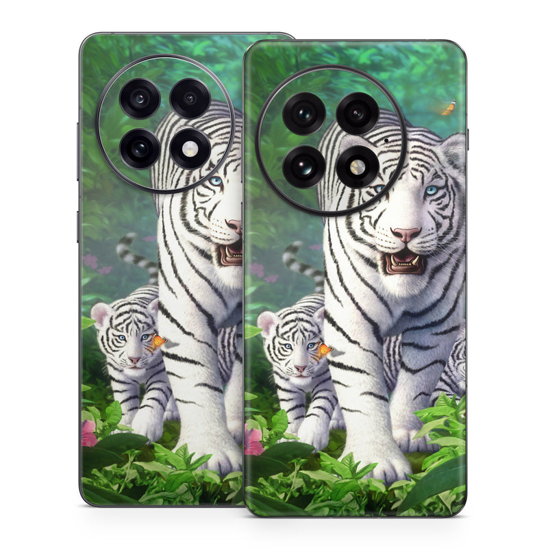 OnePlus 13 Series Skin design of Plant, Eye, Plant community, Vertebrate, Felidae, Leaf, Botany, Carnivore, Organism, Terrestrial plant, with white, black, blue, green, pink, yellow colors