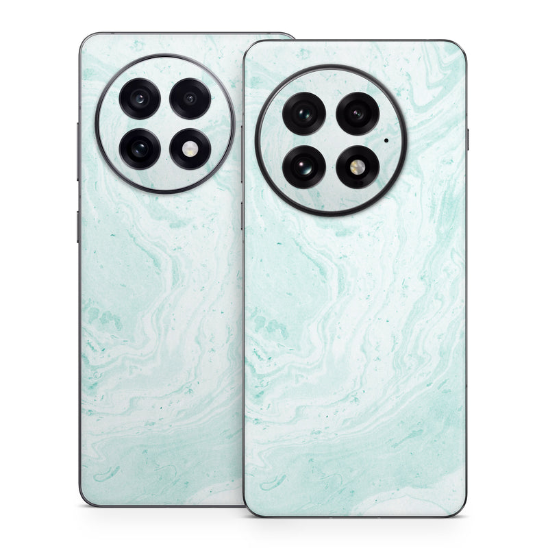 OnePlus 13 Series Skin design of White, Aqua, Pattern, with green, blue colors