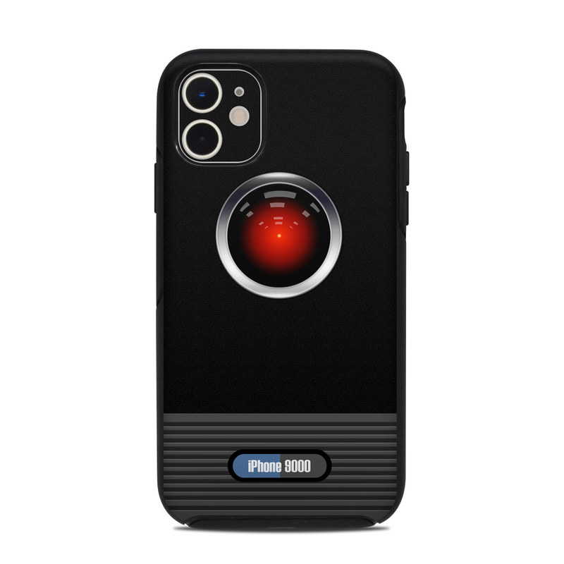 OtterBox Symmetry iPhone 11 Case Skin design of Screenshot, Technology, Circle, Space, with black, gray, red, blue colors