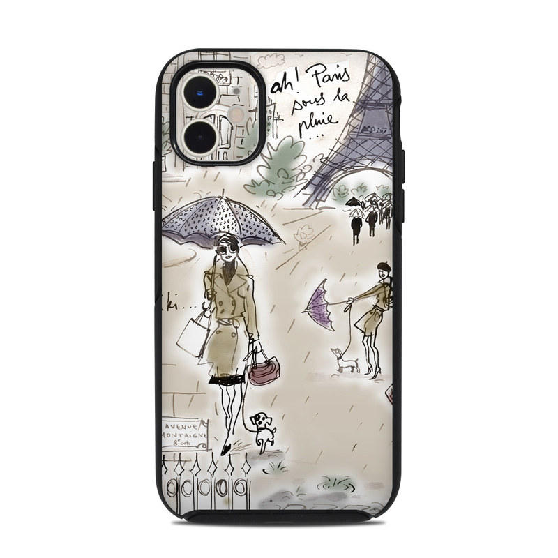 OtterBox Symmetry iPhone 11 Case Skin design of Cartoon, Umbrella, Illustration, Organism, Art, Fiction, Fictional character with brown, gray, purple colors