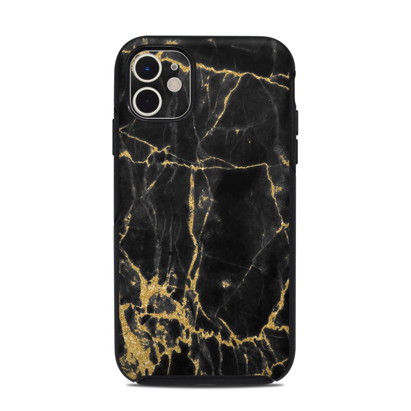 OtterBox Symmetry iPhone 11 Case Skin design of Black, Yellow, Water, Brown, Branch, Leaf, Rock, Tree, Marble, Sky, with black, yellow colors