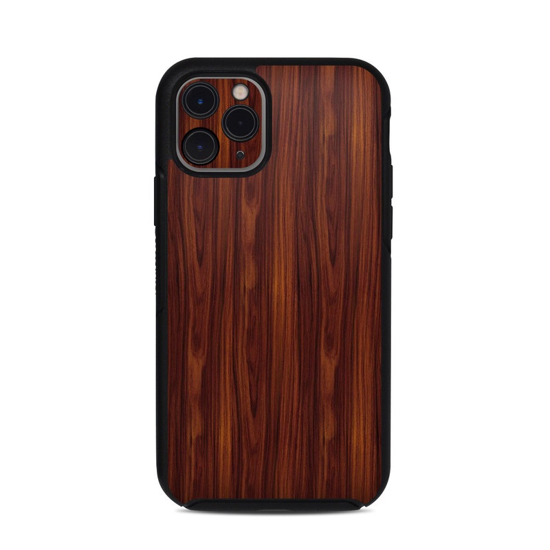 OtterBox Symmetry iPhone 11 Pro Case Skin design of Wood, Red, Brown, Hardwood, Wood flooring, Wood stain, Caramel color, Laminate flooring, Flooring, Varnish, with black, red colors