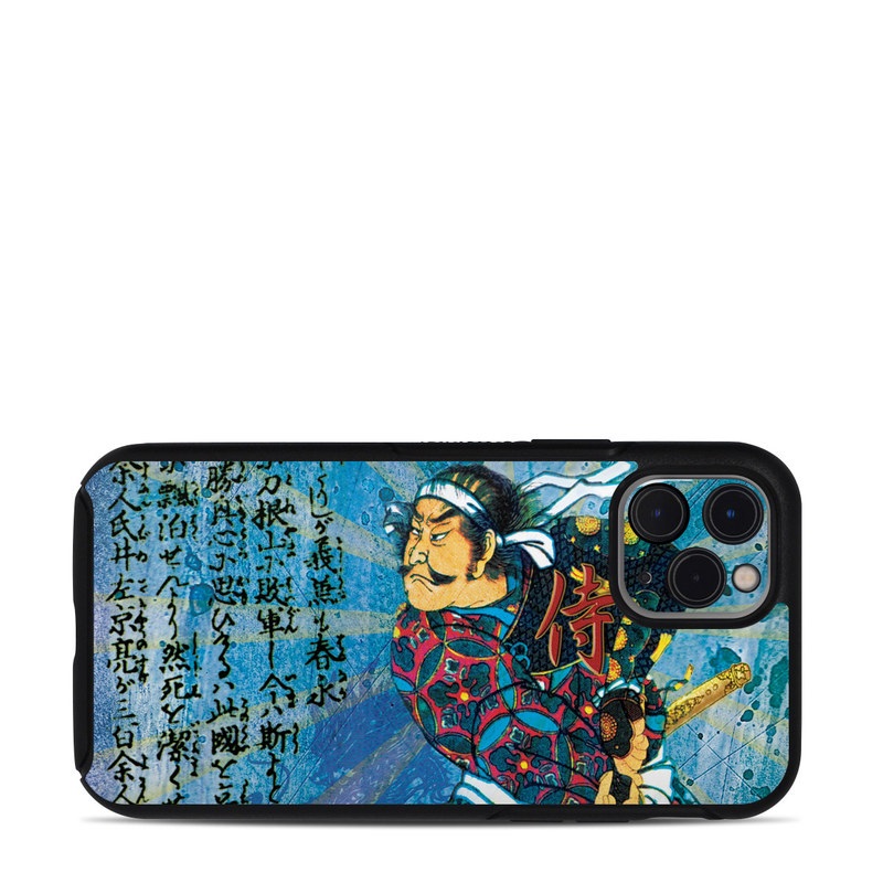 OtterBox Symmetry iPhone 11 Pro Case Skin design of Art, Illustration, Painting, with blue, black, gray, green, red colors