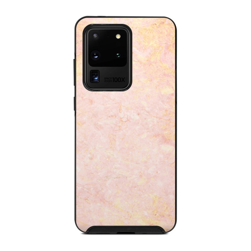 OtterBox Symmetry Galaxy S20 Ultra Case Skin design of Pink, Peach, Wallpaper, Pattern, with pink, yellow, orange colors