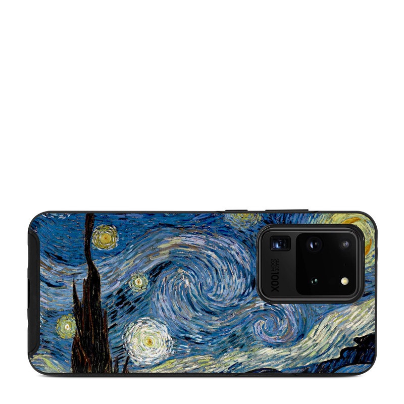 OtterBox Symmetry Galaxy S20 Ultra Case Skin design of Painting, Purple, Art, Tree, Illustration, Organism, Watercolor paint, Space, Modern art, Plant, with gray, black, blue, green colors
