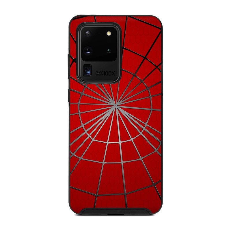 OtterBox Symmetry Galaxy S20 Ultra Case Skin design of Red, Symmetry, Circle, Pattern, Line, with red, black, gray colors