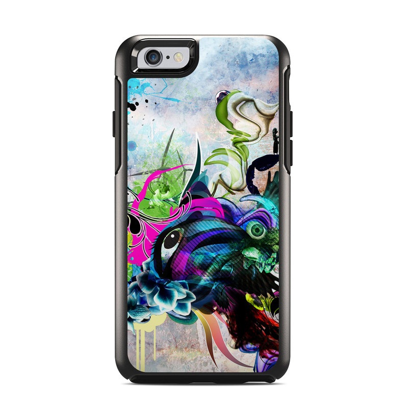 OtterBox Symmetry iPhone 6s Case Skin design of Graphic design, Psychedelic art, Art, Illustration, Purple, Visual arts, Graffiti, Street art, Design, Painting, with gray, black, blue, green, purple colors