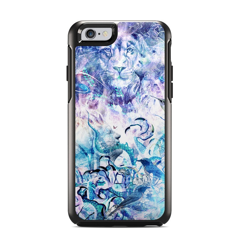 OtterBox Symmetry iPhone 6s Case Skin design of Psychedelic art, Water, Fractal art, Art, Pattern, Graphic design, Design, Illustration, Electric blue, Visual arts, with blue, purple, green, red, gray, white colors