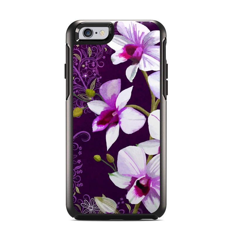 OtterBox Symmetry iPhone 6s Case Skin design of Flower, Purple, Petal, Violet, Lilac, Plant, Flowering plant, cooktown orchid, Botany, Wildflower, with black, gray, white, purple, pink colors