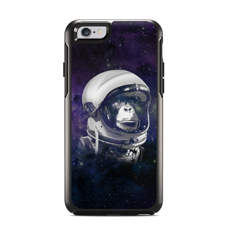 OtterBox Symmetry iPhone 6s Case Skin design of Helmet, Astronaut, Personal protective equipment, Illustration, Space, Outer space, Headgear, Fictional character, Sports gear, Football gear, with black, gray, blue, white colors