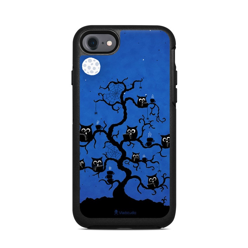 OtterBox Symmetry iPhone 8 Case Skin design of Illustration, Organism, Pattern, with blue, black colors