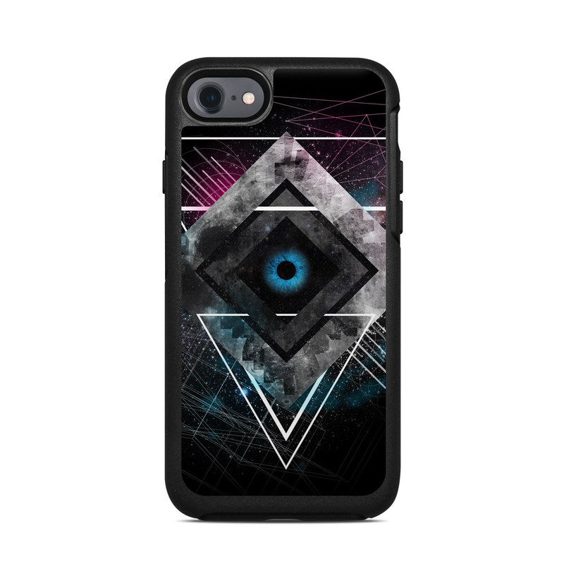 OtterBox Symmetry iPhone 8 Case Skin design of Graphic design, Design, Pattern, Graphics, Illustration, Font, Circle, Triangle, Fractal art, Logo, with black, gray colors