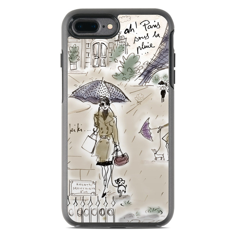 OtterBox Symmetry iPhone 8 Plus Case Skin design of Cartoon, Umbrella, Illustration, Organism, Art, Fiction, Fictional character with brown, gray, purple colors