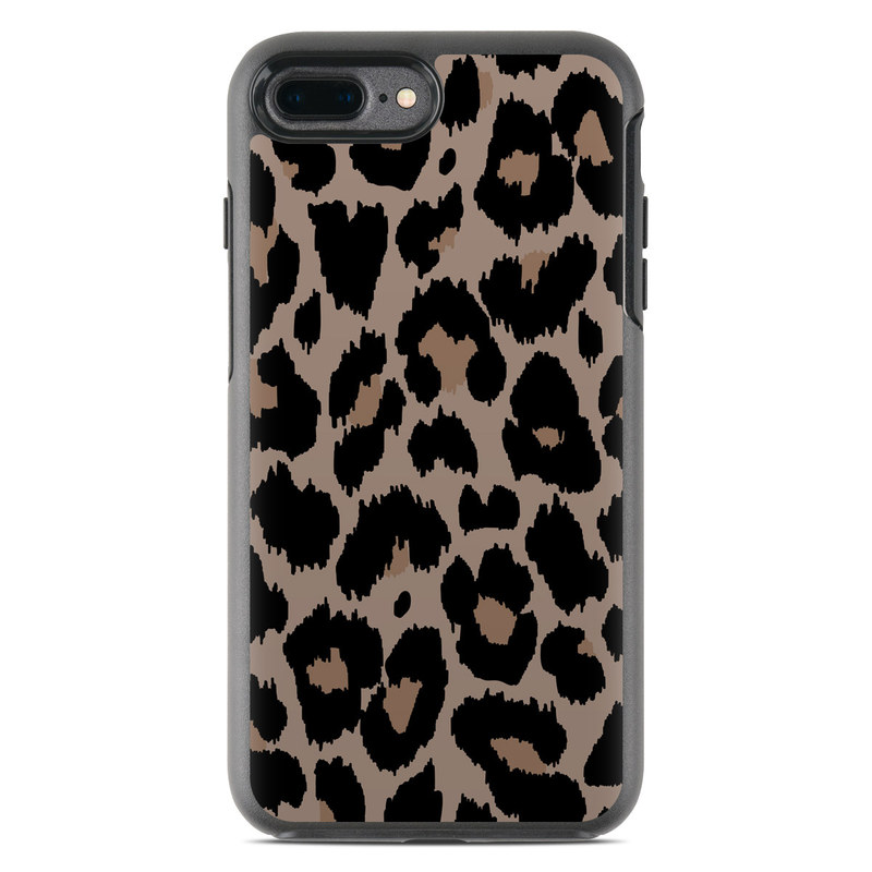OtterBox Symmetry iPhone 8 Plus Case Skin design of Pattern, Brown, Fur, Design, Textile, Monochrome, Fawn, with black, gray, red, green colors