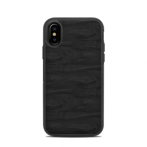 Black Woodgrain OtterBox Symmetry iPhone X Case Skin