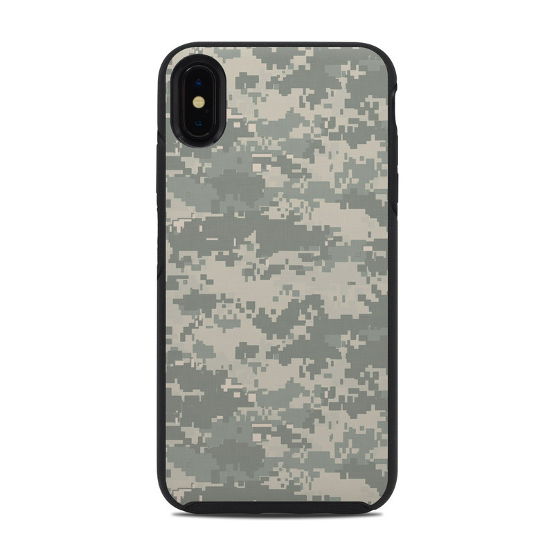 OtterBox Symmetry iPhone XS Max Case Skin design of Military camouflage, Green, Pattern, Uniform, Camouflage, Design, Wallpaper with gray, green colors