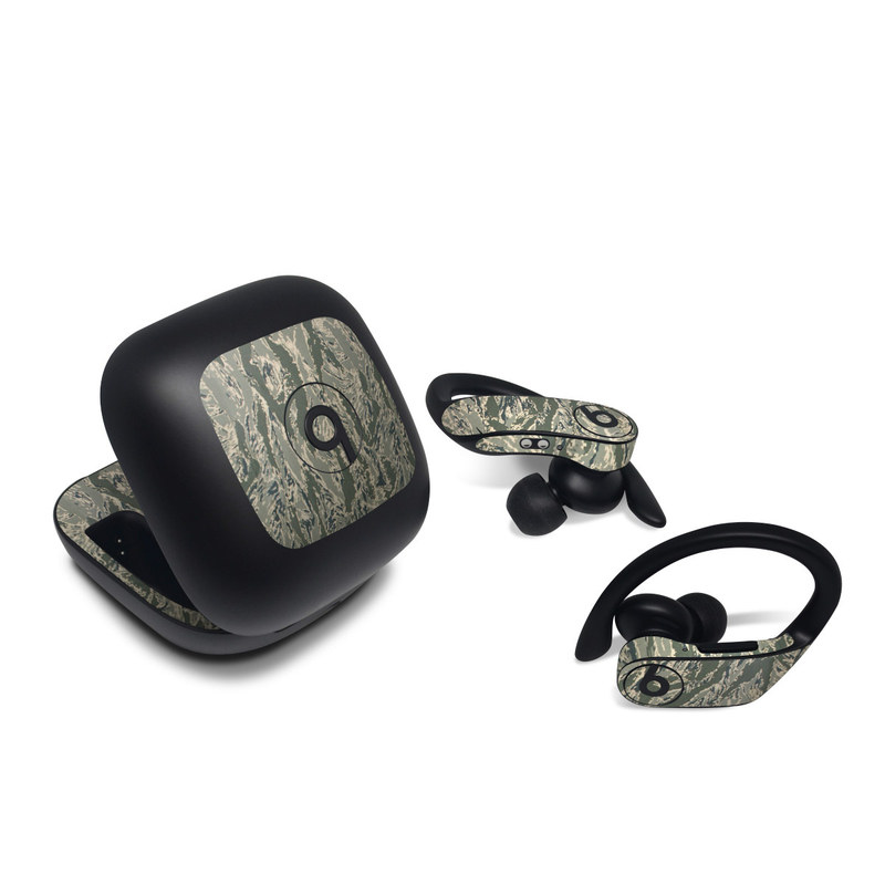 Beats Powerbeats Pro Skin design of Pattern, Grass, Plant, with gray, green colors