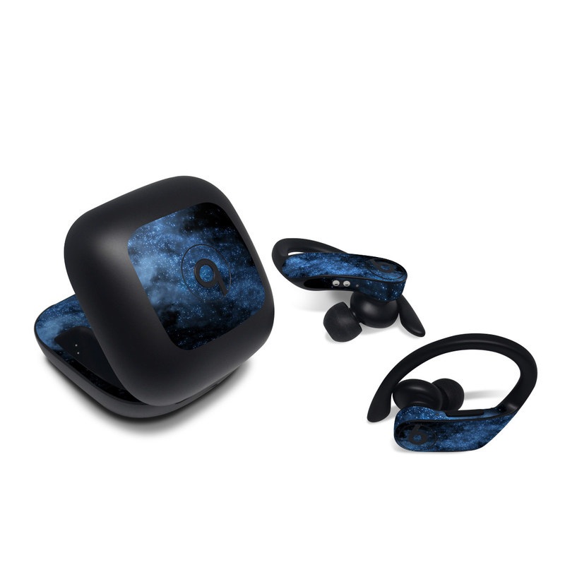 Beats Powerbeats Pro Skin design of Sky, Atmosphere, Black, Blue, Outer space, Atmospheric phenomenon, Astronomical object, Darkness, Universe, Space, with black, blue colors