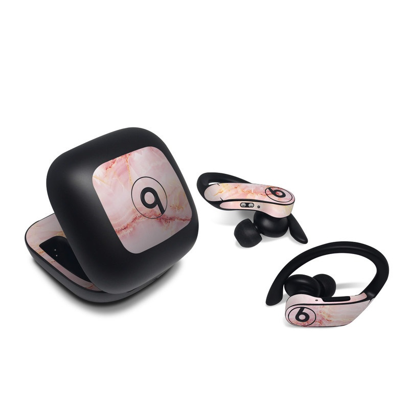 Beats Powerbeats Pro Skin design of Pink, Peach, with white, pink, red, yellow, orange colors