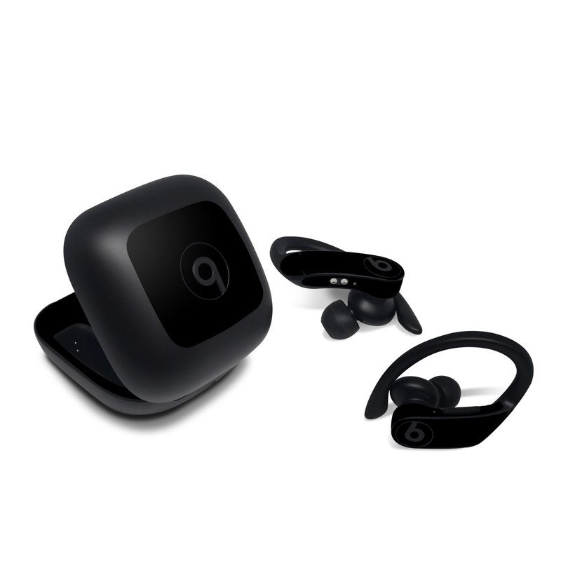 Beats Powerbeats Pro Skin design of Black, Darkness, White, Sky, Light, Red, Text, Brown, Font, Atmosphere, with black colors