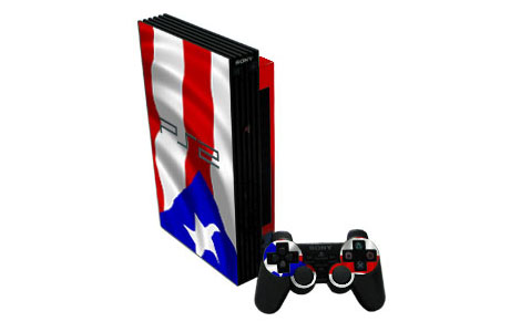  Skin design, with red, blue, white colors