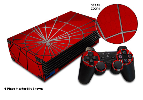 Older PS2 Skin design, with red, black, gray colors