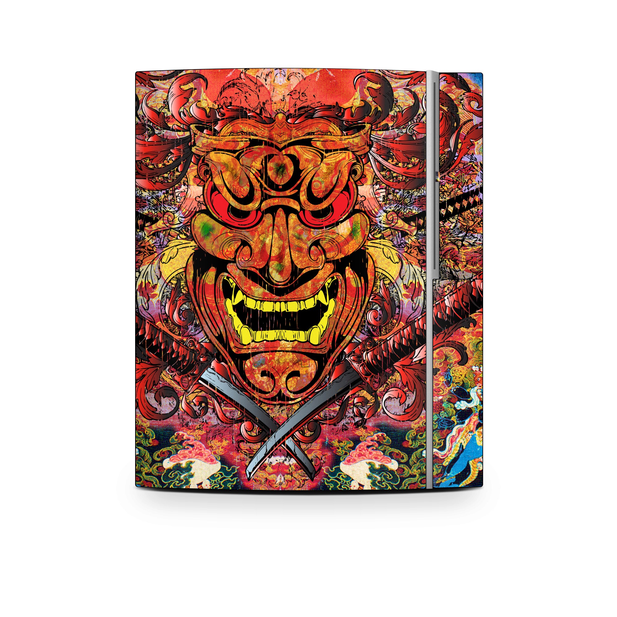Old PS3 Skin design of Art, Psychedelic art, Visual arts, Illustration, Fictional character, Demon, with red, orange, yellow colors