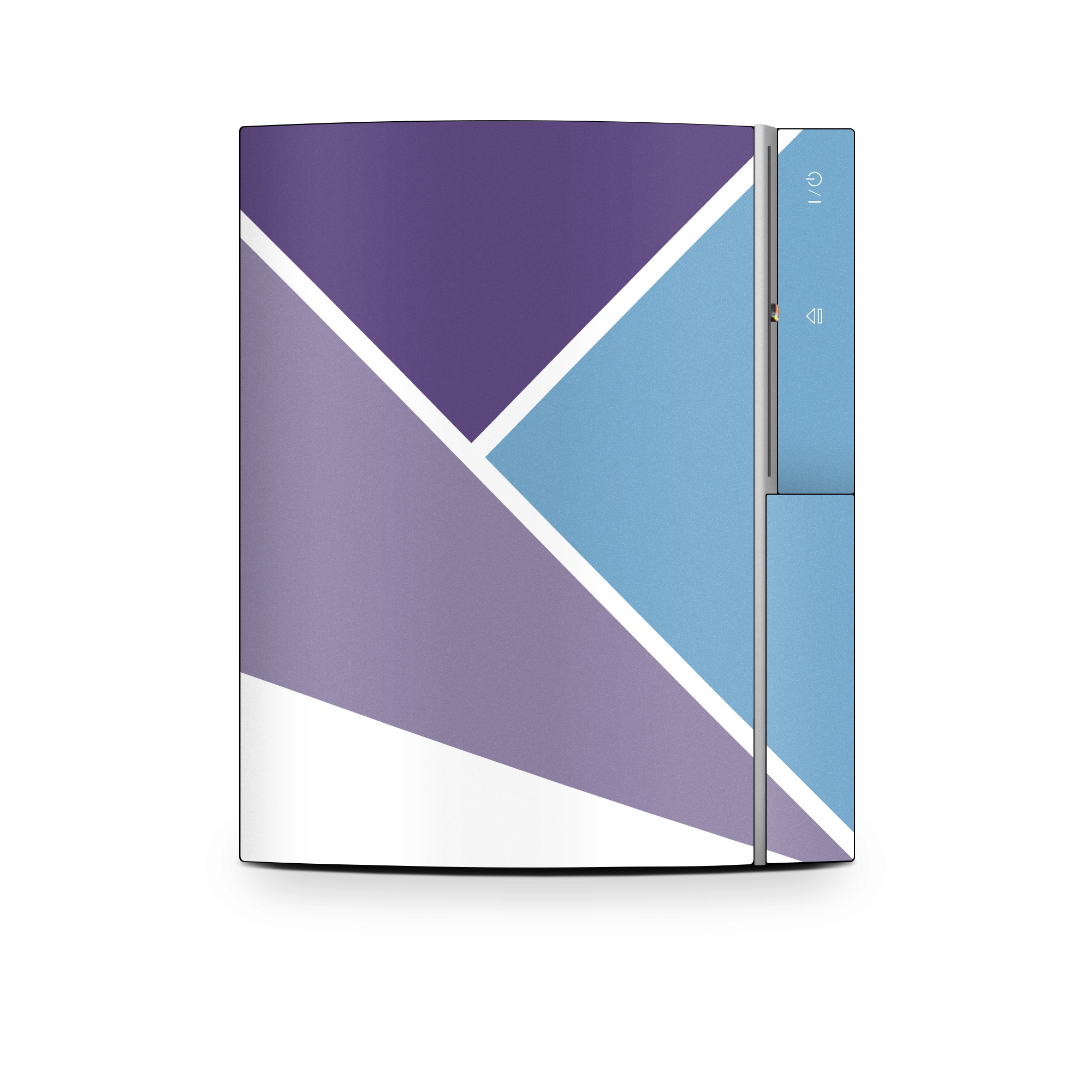 Old PS3 Skin design of Violet, Purple, Turquoise, Line, Pattern, Design, Graphic design, Font, Triangle, Magenta, with white, blue, purple colors