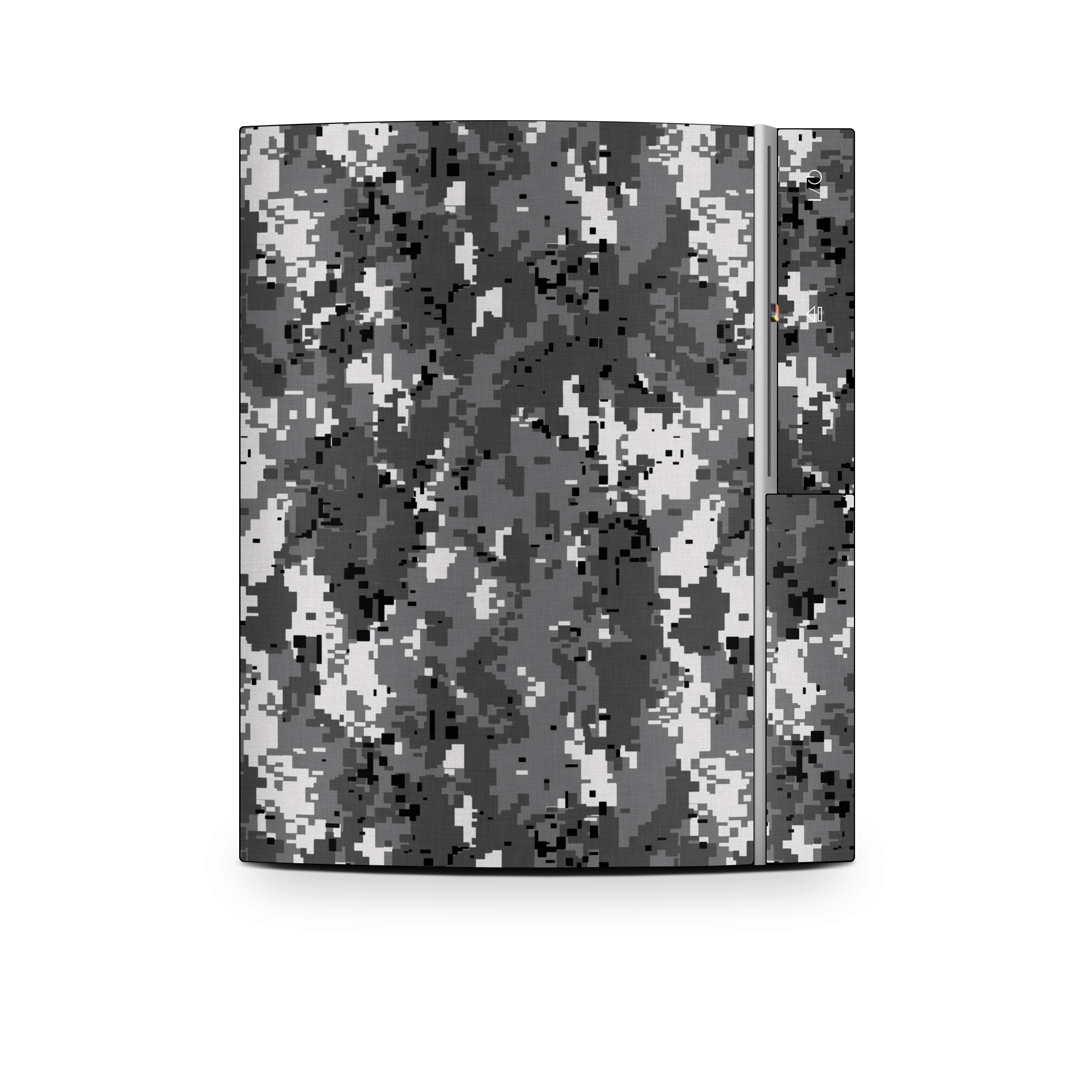 Old PS3 Skin design of Military camouflage, Pattern, Camouflage, Design, Uniform, Metal, Black-and-white with black, gray colors