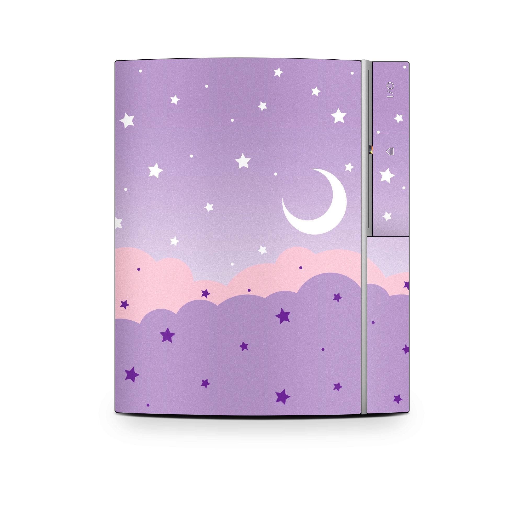 Old PS3 Skin design of Astronomical object, Pink, Star, Purple, Crescent, Moon, Graphics, Animation, Wallpaper, Graphic design, with purple, white colors