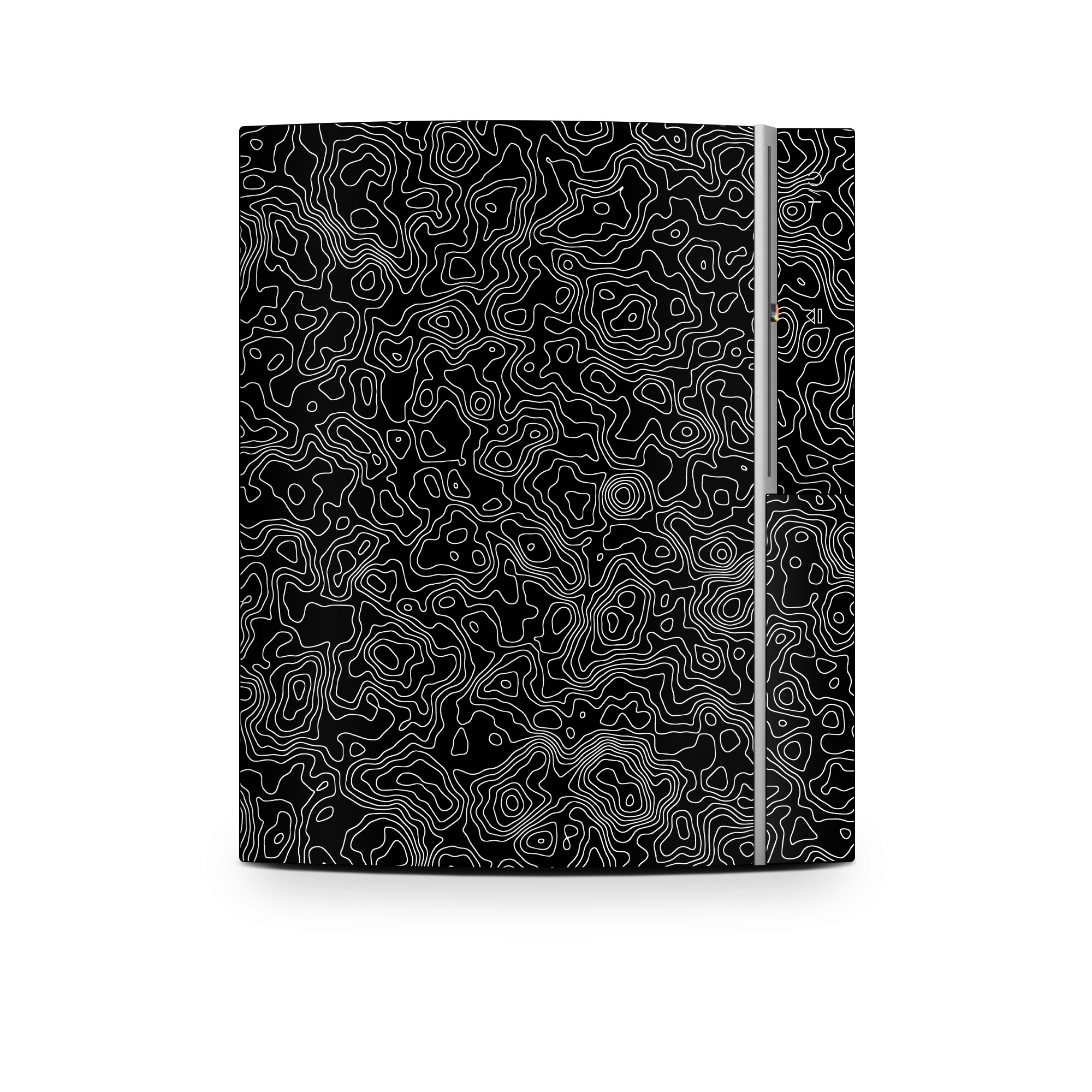 Old PS3 Skin design of Art, Motif, Pattern, Symmetry, Monochrome, Circle, Font, Visual arts, Illustration, Monochrome photography, with black, gray colors