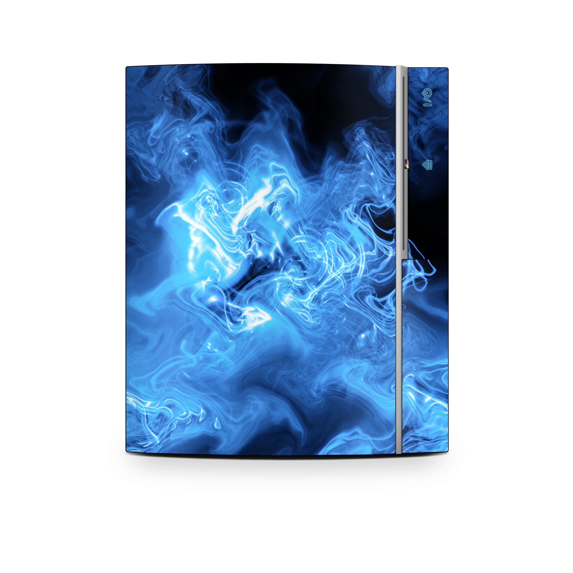 Old PS3 Skin design of Blue, Water, Electric blue, Organism, Pattern, Smoke, Liquid, Art, with blue, black, purple colors
