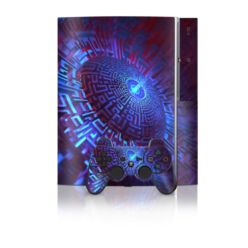 Old PS3 Skin design of Blue, Light, Fractal art, Electric blue, Purple, Water, Psychedelic art, Organism, Art, Spiral, with black, blue colors
