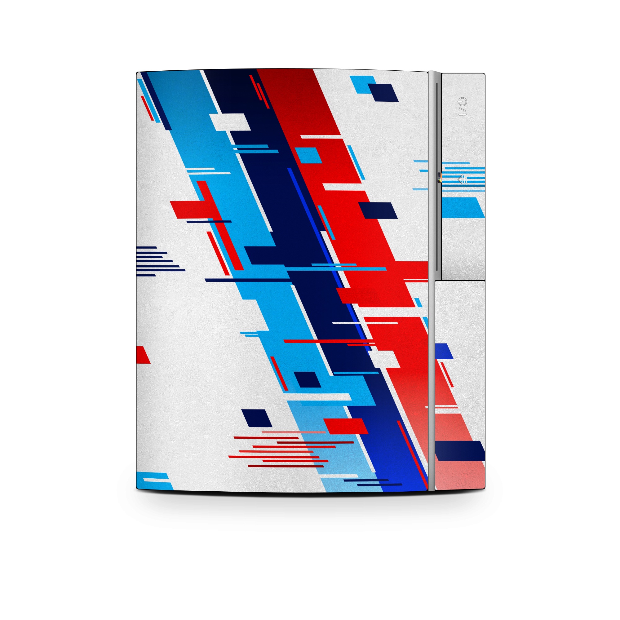 Old PS3 Skin design of Azure, Font, Material property, Parallel, Electric blue, Slope, Graphics, Carmine, Brand, Rectangle, with gray, blue, black, red, purple colors
